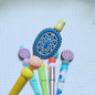 Silicone Focal Beads Multi Color Gemstone Elliptical Gemstone Blue 20pcs 6