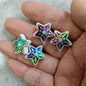 Plating Star Acrylic Beads 19mm UV Enamel Shine 100pcs 8