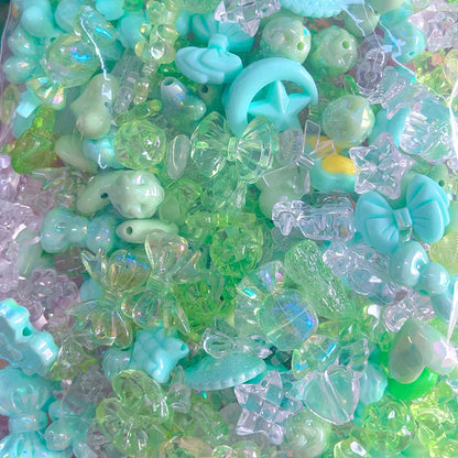 Multicolor Mixed Shape Acrylic Beads Vibrant Pastel Colors 3