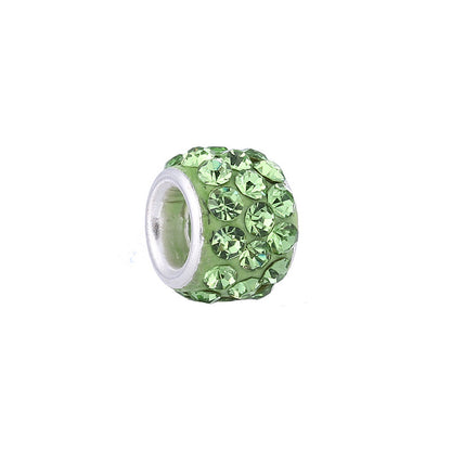 Rhinestone Spacer Clay Beads 7x11mm Chunky Large Hole 100pcs 16