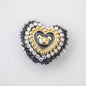 Heart Bear Rhinestone Acrylic Focal Beads 27.5x24.6mm 10pcs 13