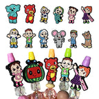 Silicone Focal Beads Cartoon Characters Side Profile 20pcs 5