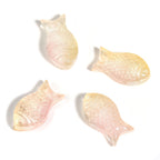 Small Fish Glass Beads 15mm Gradient Color Textured Finish 100pcs 6