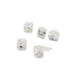 Polymer Clay Cube Rhinestone Beads 16mm Christmas Gift 30pcs 5