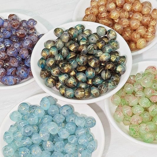 Glass Flying Saucer Spacer Beads 10mm Antique Finish 100pcs