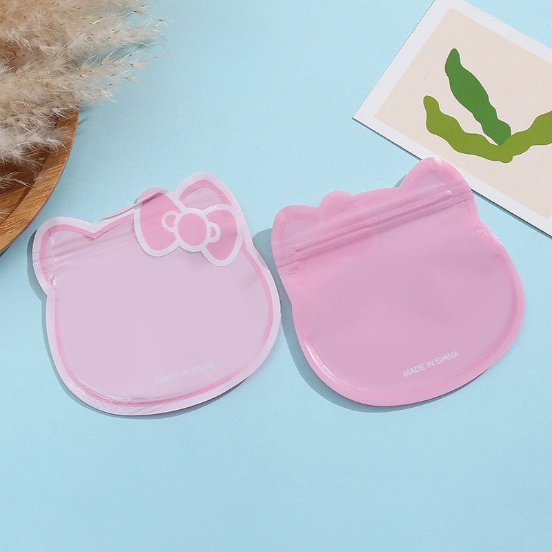 Hello Kitty Head Shaped Ziplock Bags PTE Plastic 13x13cm 100pcs 2