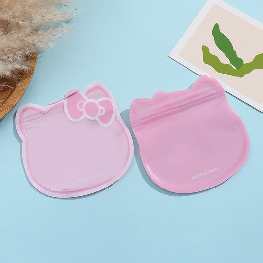 Hello Kitty Head Shaped Ziplock Bags PTE Plastic 13x13cm 100pcs 2