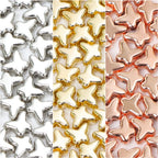 Smooth Butterfly Acrylic Beads 6mm CCB Metallic Gold Rose Silver 200pcs