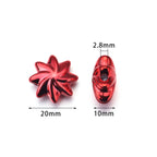 UV Plating Flower Acrylic Beads 20mm Metallic Finish 10pcs 4