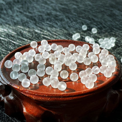 Frosted Glass Beads 4-8mm Soft Matte Glow Translucent Colors 7