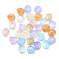 Electroplated Snail Glass Beads 12mm Transparent Iridescent 30pcs 23