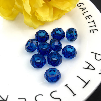 Acrylic Faceted Spacer Beads 7*13mm Large Hole 50pcs 11