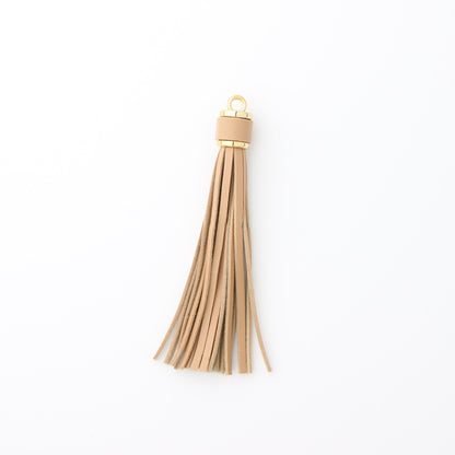 PU Leather Tassel Keychain with Gold Electroplated Hardware 14