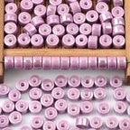Cylindrical Ceramic Beads 6mm Glossy Rainbow Spacer 10pcs 4