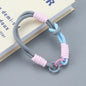 Dual Color Knotted Double Ring Phone Wristlet Keychain Nylon 3pcs 10