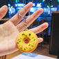 Silicone Donut Keychain Cartoon Food Pastel Sprinkles Winking Face 7