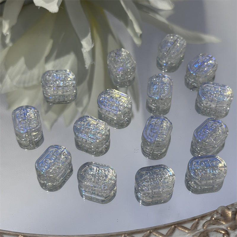 Czech Glass Beads Oval 13x18mm Soft Pastel Iridescent 100pcs 7