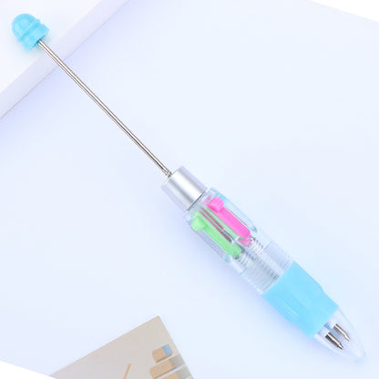 Beadable Pen Four-Color Transparent Barrel Bullet Tip 0.7 14