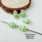 Crown and Wink Metal Beads 13mm Glossy Pastel Painted Alloy 10pcs 7