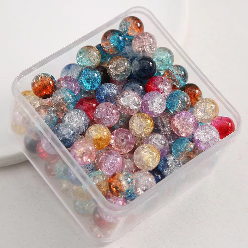 Crackle Glass Beads 10mm Gradient Pastel Colors 60pcs 4