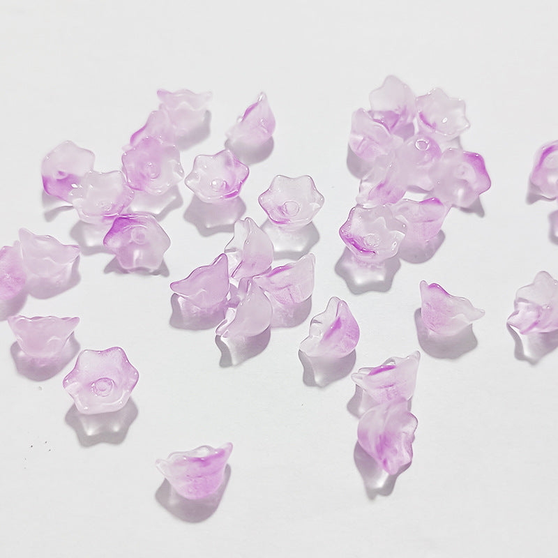 Czech Glass Beads Wind Chime Flower 12mm Pastel Glossy 100pcs 23