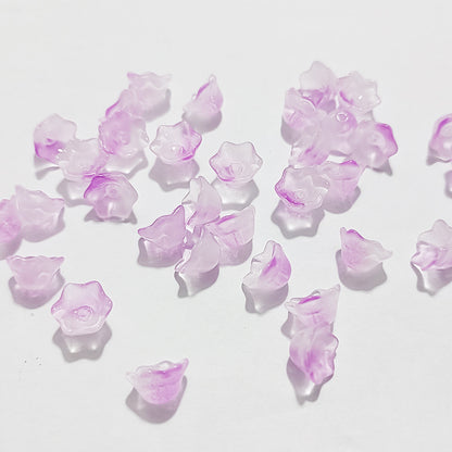 Czech Glass Beads Wind Chime Flower 12mm Pastel Glossy 100pcs 23