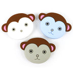 Silicone Focal Beads Monkey Face Rounded Ears 20pcs 5