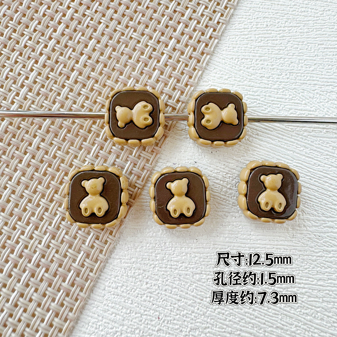 Star Shaped Metal Beads Adorable Painted Animals Glossy Alloy 10pcs 22