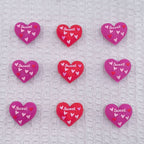 Silicone 3D Focal Beads Valentine Love Heart Raised Sweet Script 20pcs 5