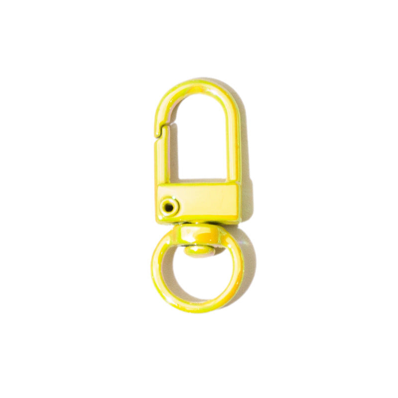 Colorful Zinc Alloy Keychain Clasps 32mm Plating 10pcs 16