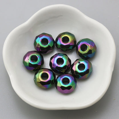 Acrylic Faceted Spacer Beads 15mm Large Hole 40pcs 7
