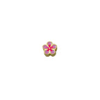 Flower Metal Beads 10mm Dual Color Peach Blossom Enamel Zinc Alloy 20pcs 5