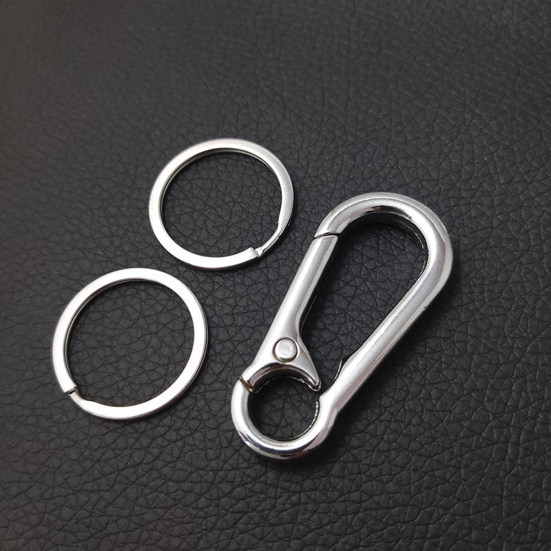 Minimalist Metal Car Keychain Zinc Alloy Silver Tone 2
