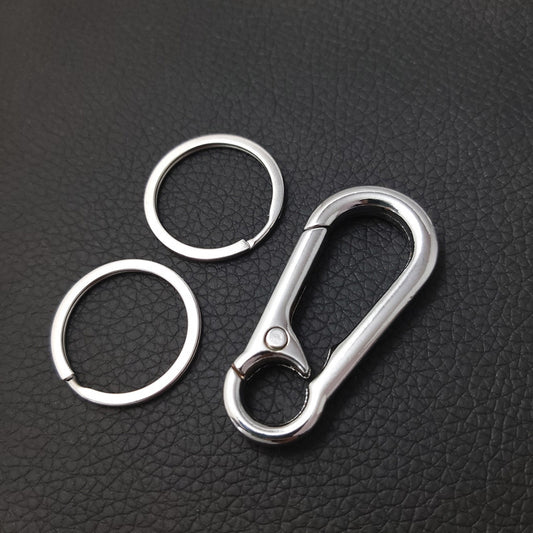 Minimalist Metal Car Keychain Zinc Alloy Silver Tone 2