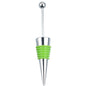 Beadable Wine Stopper Aluminum Alloy Metal Ball Top Silicone Grip 3