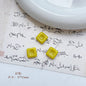 Lampwork Glass Beads Square 17mm Gilded Fireworks Pattern 10pcs 15