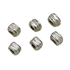 Alloy Irregular Wire Ball Spacer Beads 7mm Large Hole Tibetan Silver Tone 50pcs 5