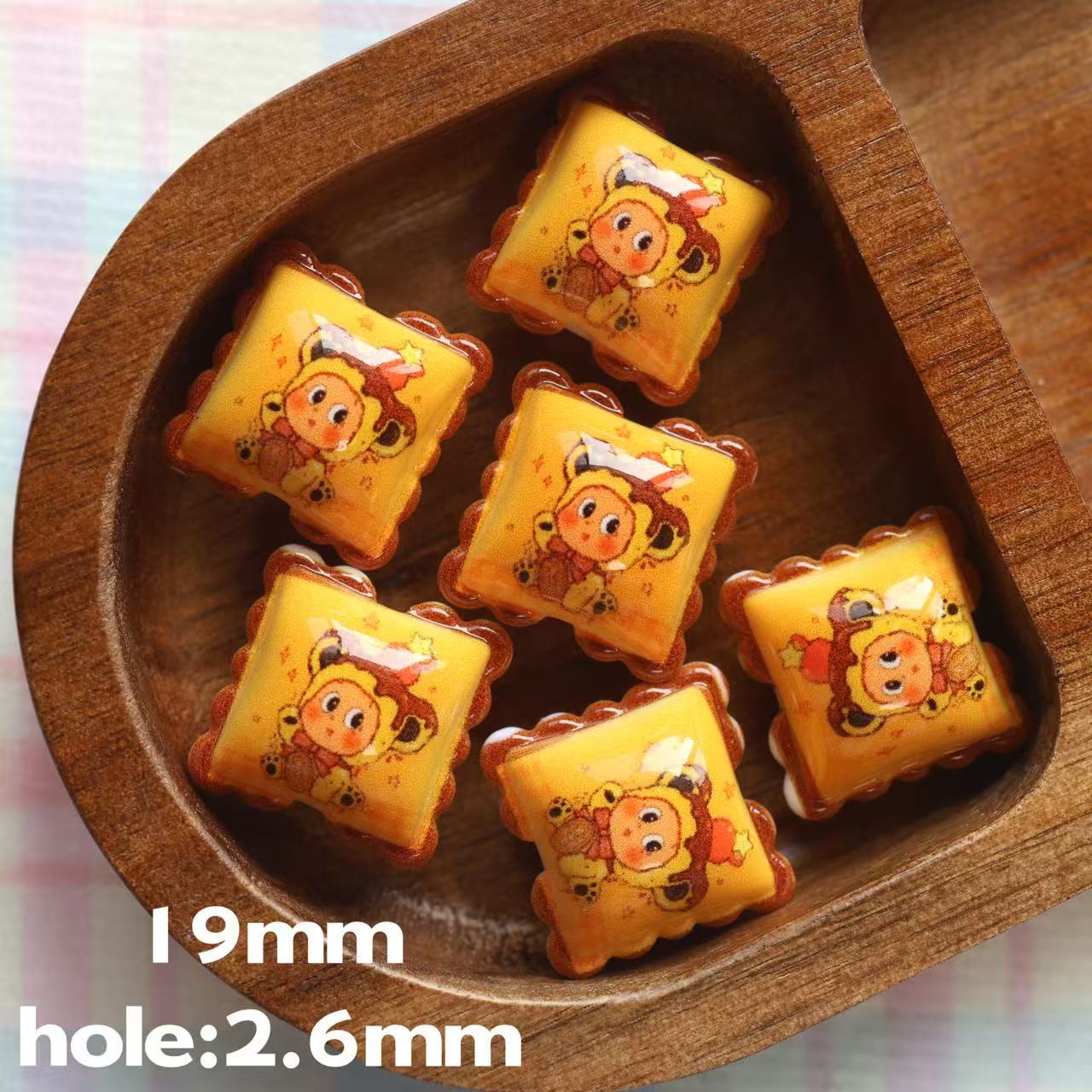 Cute Twinkl Pillow Acrylic Square Beads 19mm Colorful Mixed 20pcs 9