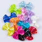 Plated Fat Bow Acrylic Beads 24mm Solid Glossy Color 100pcs 18