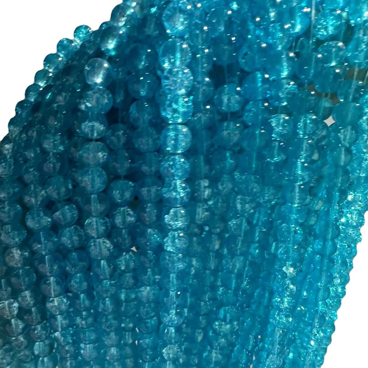 Crackle Round Glass Beads 10mm Explosion Pattern 10 Strands 5