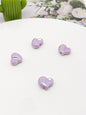 Plating Irregular Heart Acrylic Beads 17x20mm Colorful Mixed 100pcs 9