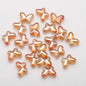 Butterfly Plated Transparent Glass Beads 10x14mm 20pcs 11