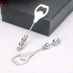 Beadable Bottle Opener Stainless Steel Silver Polished Finish