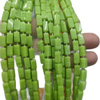 Lampwork Square Glass Beads 6x12mm Nepal Marble Texture 32pcs 5