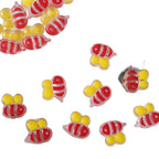 Hand Painted Bee Acrylic Beads 25mm Colorful Enamel 20pcs 5