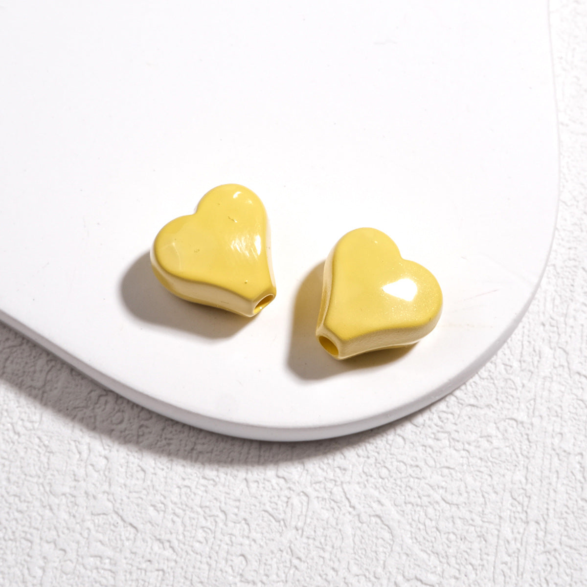 Irregular Faceted Heart Acrylic Beads 12mm Vibrant Colors 50pcs 14