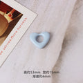 Heart Metal Beads 15mm Morandi Color Hollow Alloy 10pcs 6