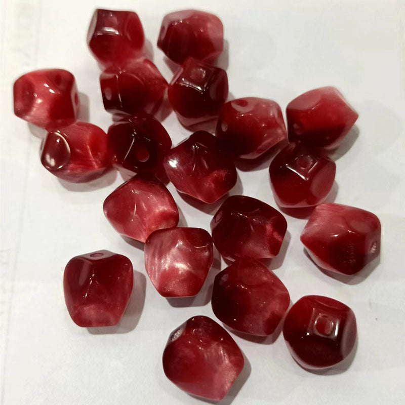 Gradient Fig Shaped Resin Beads 10mm Multicolor Ombre 40pcs 6