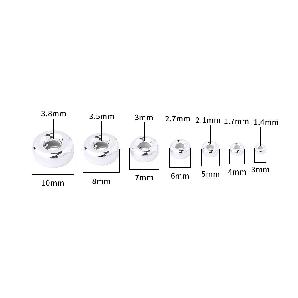 Metal Spacer Beads 3-10mm Polished Classic 2pcs 6