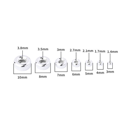 Metal Spacer Beads 3-10mm Polished Classic 2pcs 6